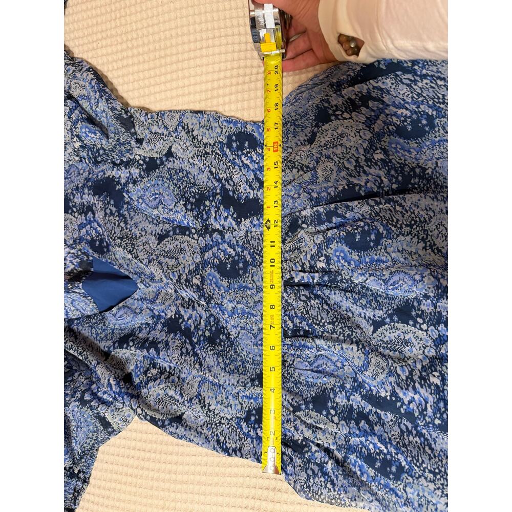Joie Cottage Core Floral Paisley Tiered Midi Long Sleeve Summer Dress Medium - Picture 9 of 12